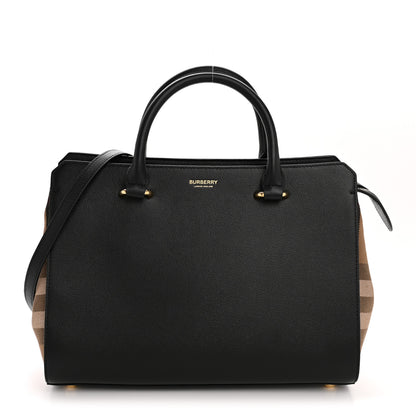 Burberry Calfskin Mega Check Small Banwell Tote Black 1 of 14