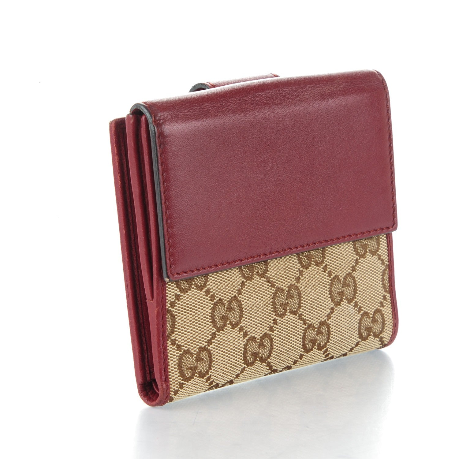 Gucci Monogram Heart French Wallet Red 3 of 7