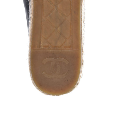 Chanel Lambskin CC Espadrilles 36 Black 8 of 11
