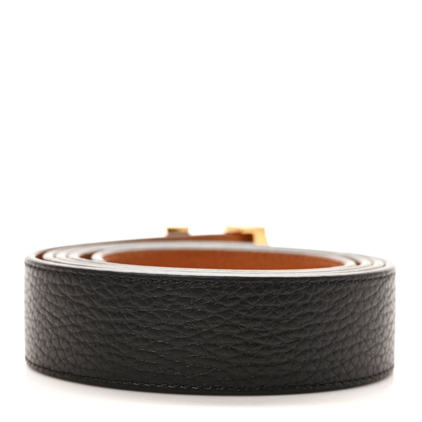 Taurillon Calfskin 30mm LV Initiales Reversible Belt 110 44 Black
