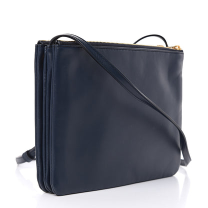 Celine Lambskin Small Trio Crossbody Bag Abyss Blue 3 of 10