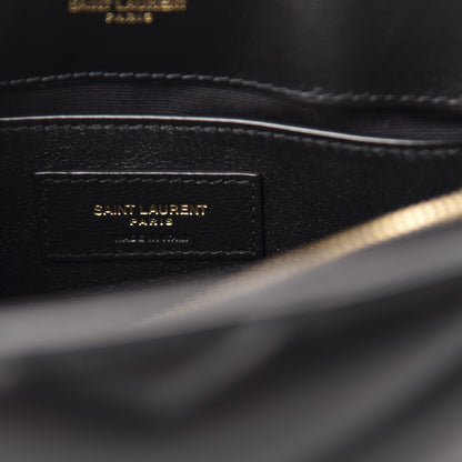 Saint Laurent Calfskin Y Quilted Monogram Small Loulou Chain Satchel Black 8 of 11