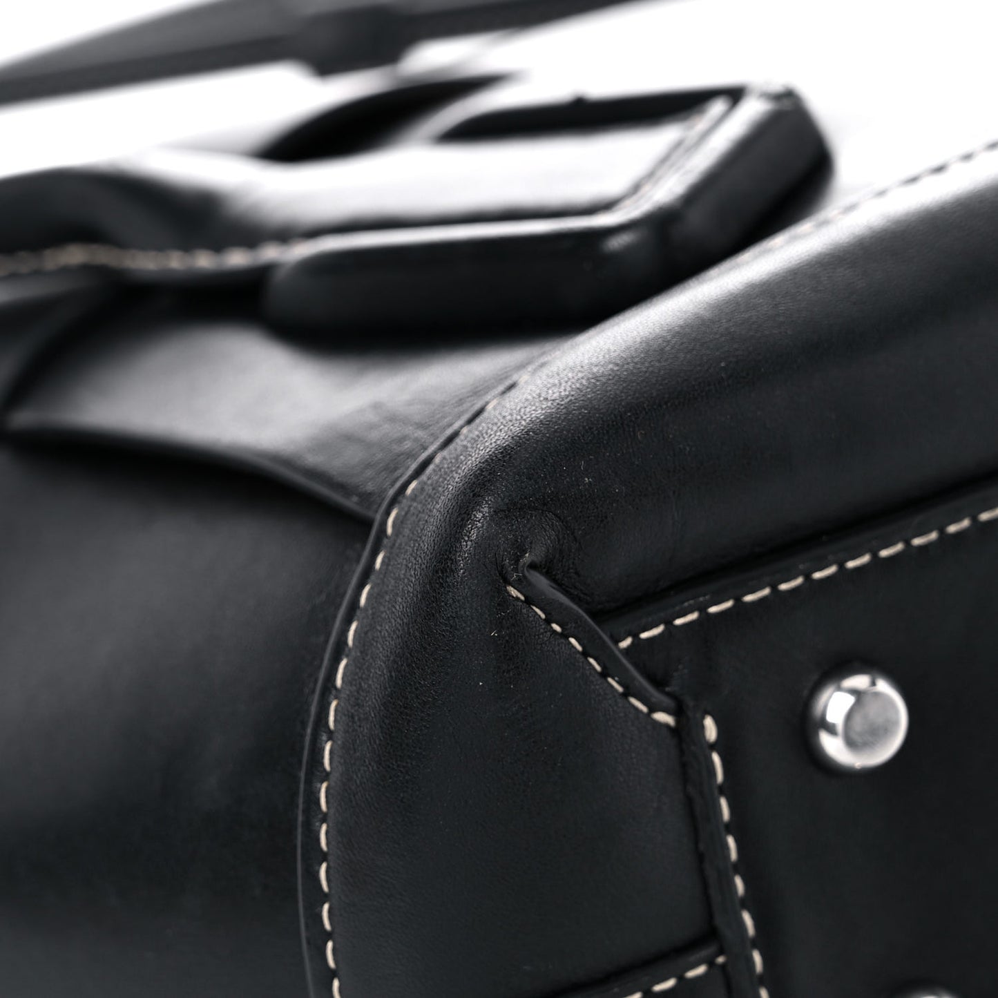 French Calfskin Maxi Intrecciato Small Arco Black