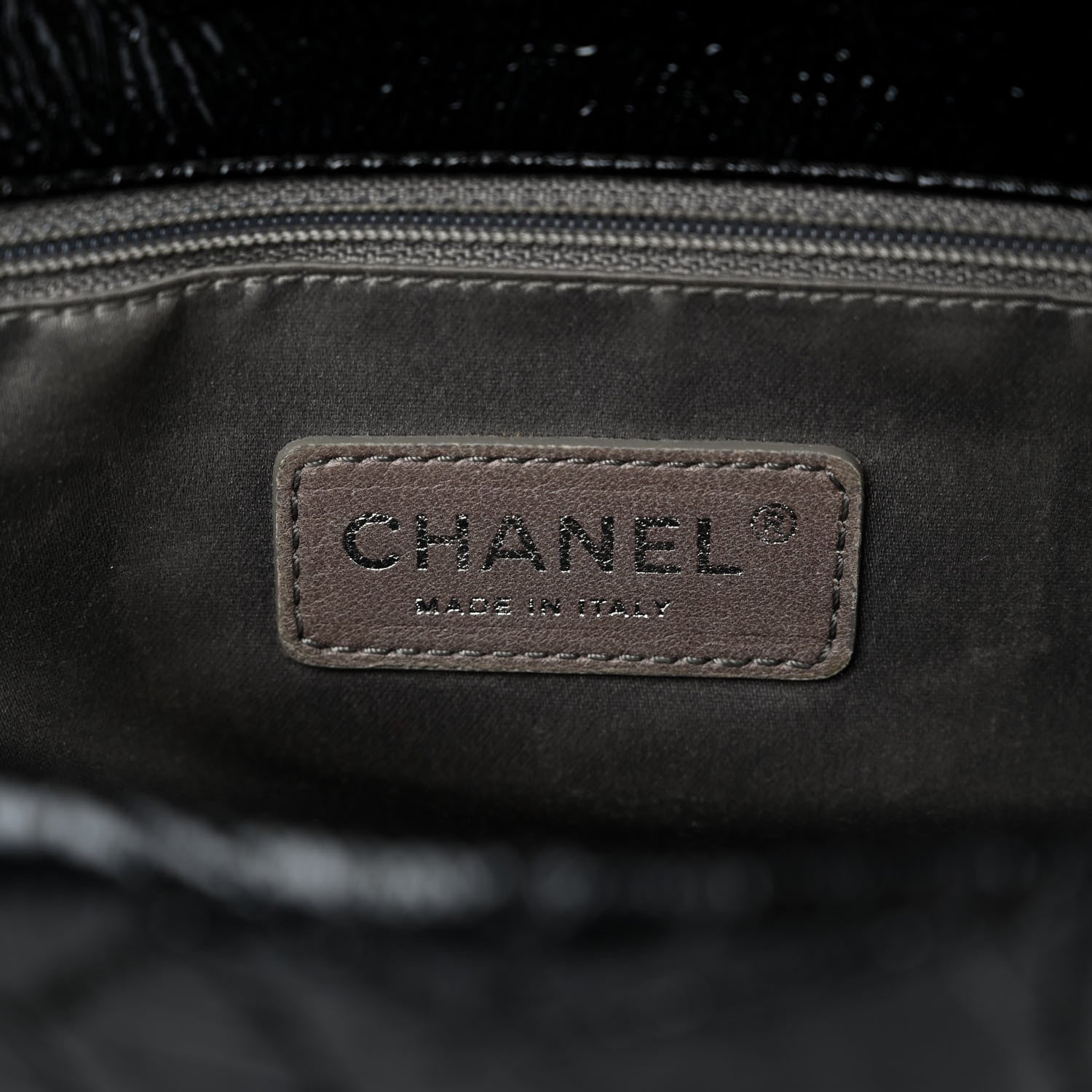 Chanel Vinyl Small Graphic Edge Flap Black 6 of 9