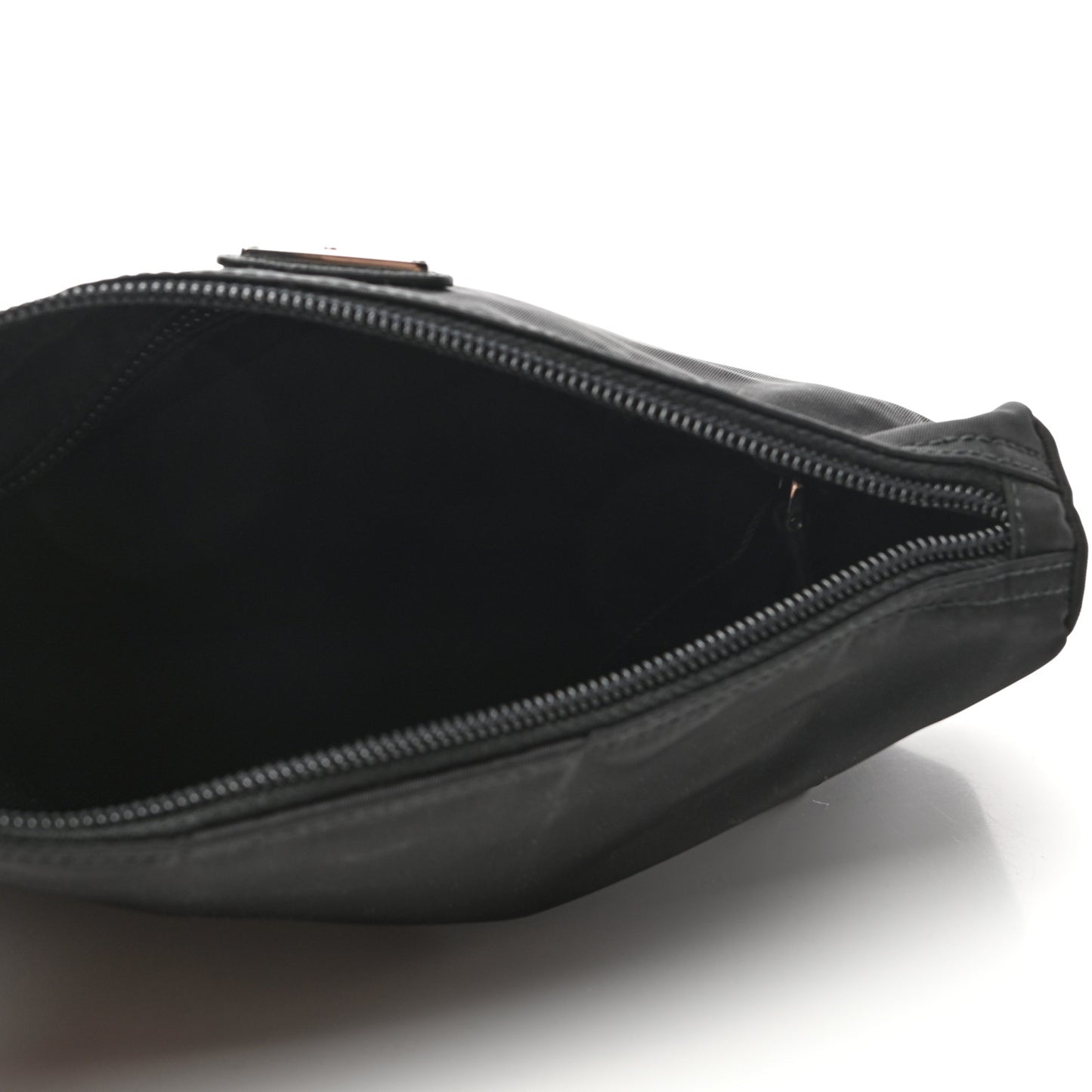 Nylon Tessuto Cosmetic Pouch Black