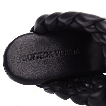 Bottega Veneta Nappa Twisted Padded Intrecciato Curve Slide Sandals 37 Black 8 of 10