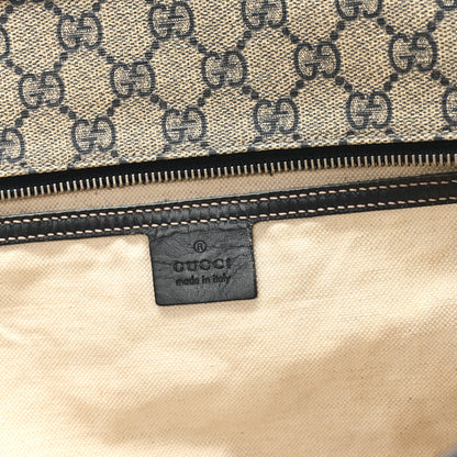 Gucci GG Supreme Monogram Large Zippered Shopping Tote Navy 6 of 11