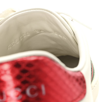 Gucci Calfskin Web Heart Embroidered Womens Ace Sneakers 36 White 9 of 11