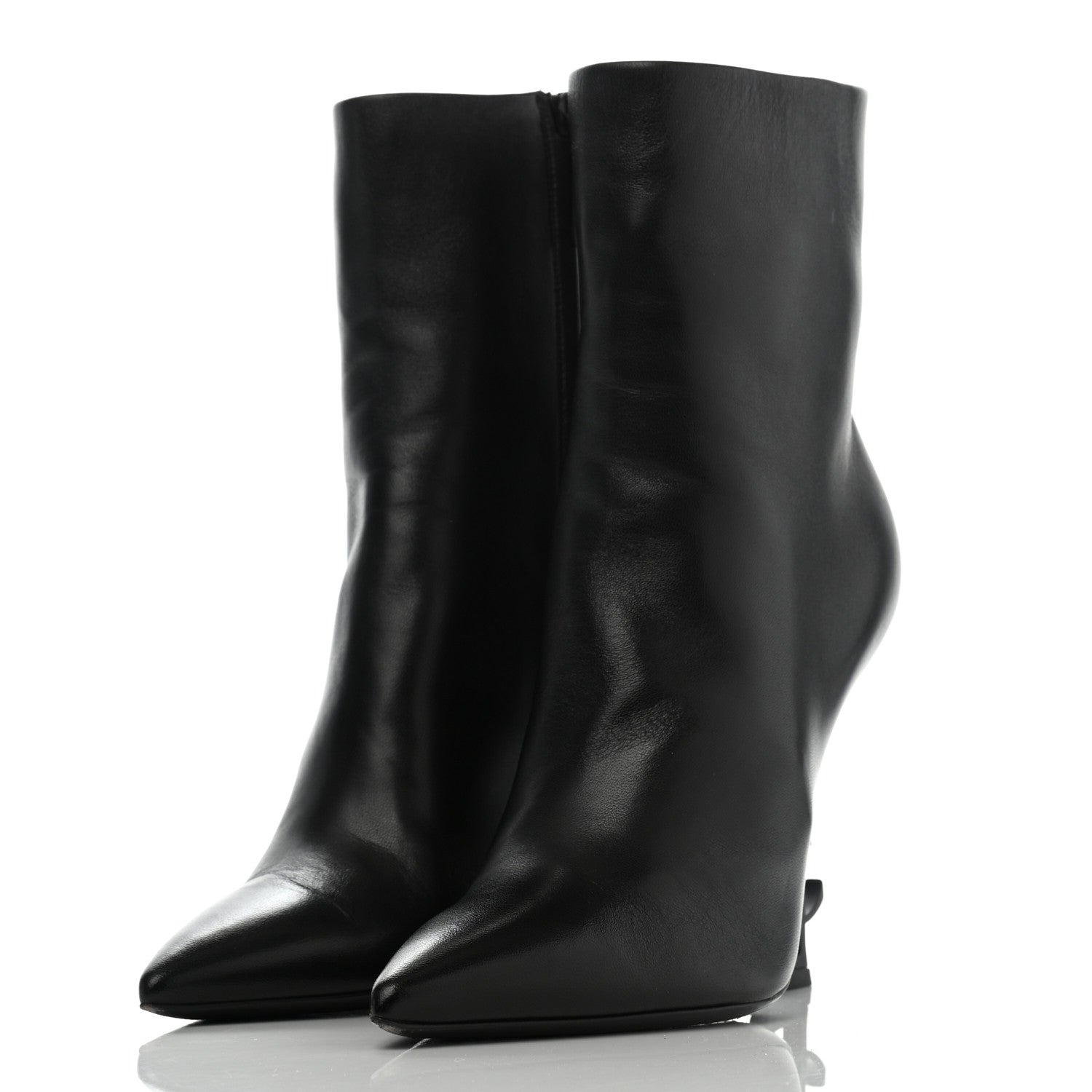 Saint Laurent Calfskin Opyum Ankle Boots 38 Black 3 of 13