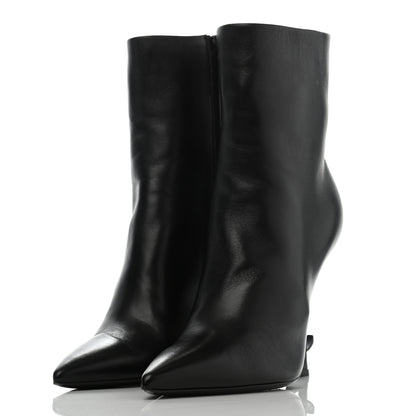 Saint Laurent Calfskin Opyum Ankle Boots 38 Black 3 of 13