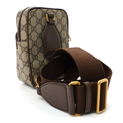 Gucci GG Supreme Monogram Web Mini Ophidia Messenger Brown 3 of 10