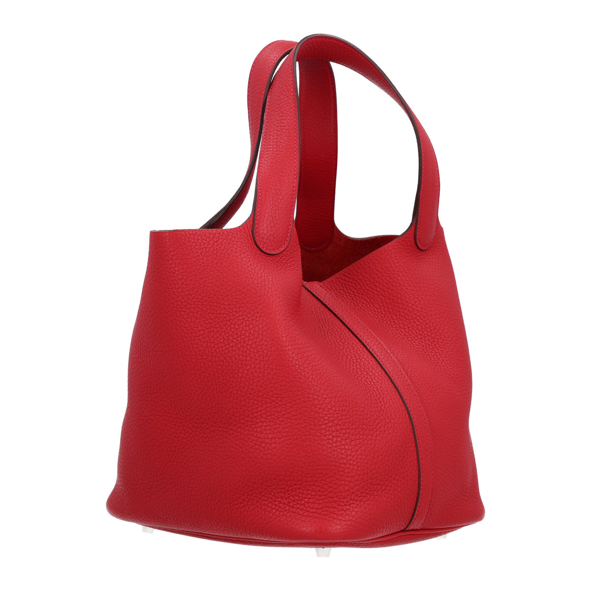 Taurillon Clemence Picotin Lock 22 MM Rouge Casaque