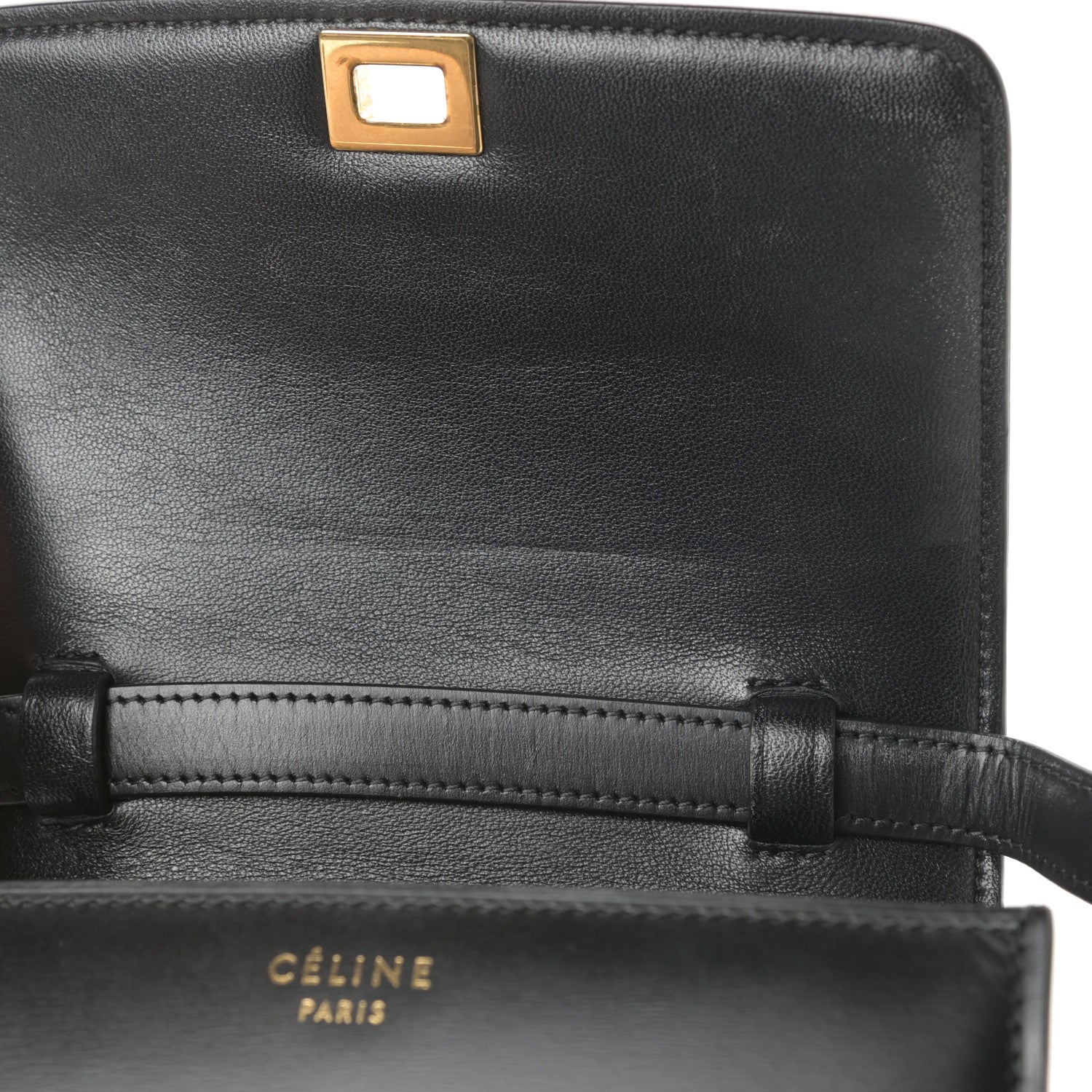 Celine Box Calfskin Small Classic Box Flap Bag Black 14 of 14