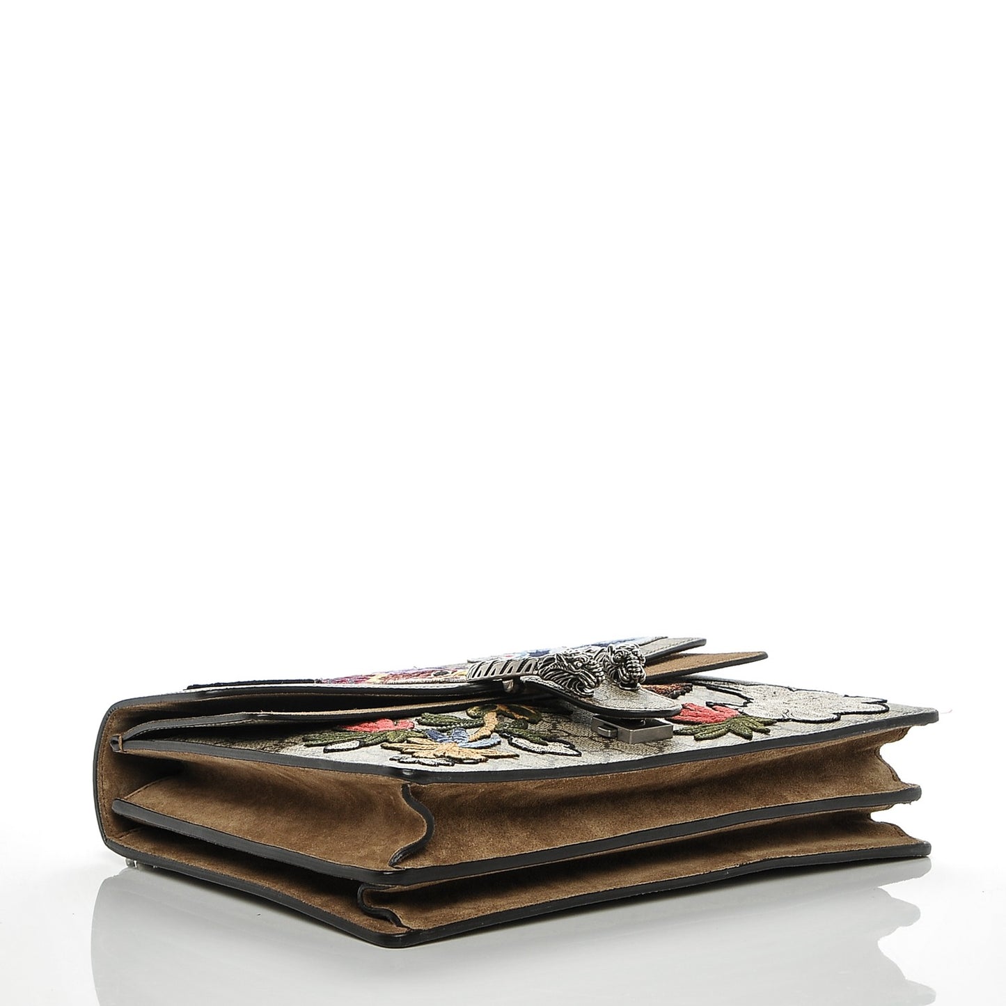 GG Supreme Monogram Embroidered Medium Dionysus Shoulder Bag Taupe