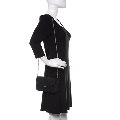 Louis Vuitton Empreinte Pochette Felicie Chain Wallet Black 2 of 11