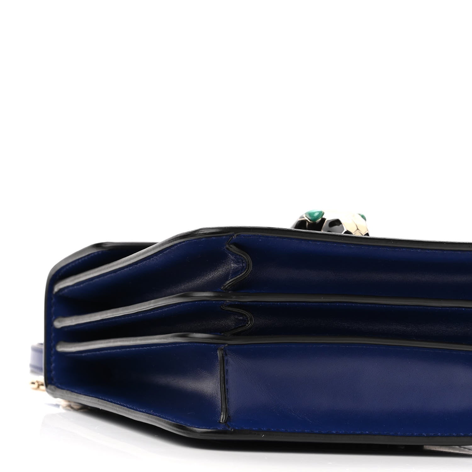 Bulgari Calfskin Serpenti Forever Top Handle Blue 8 of 9