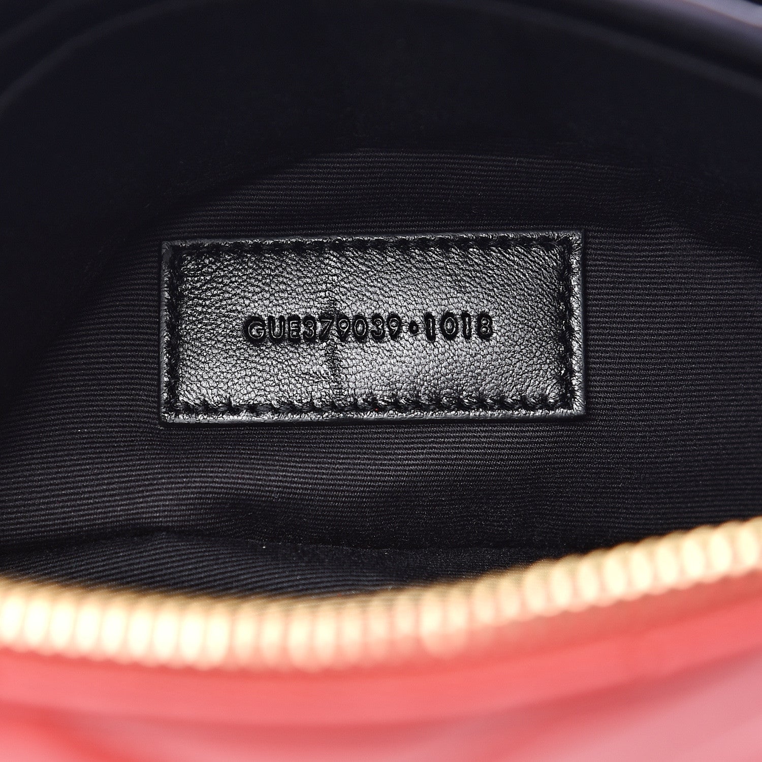 Saint Laurent Calfskin Matelasse Chevron Monogram A5 Wristlet Red 6 of 9