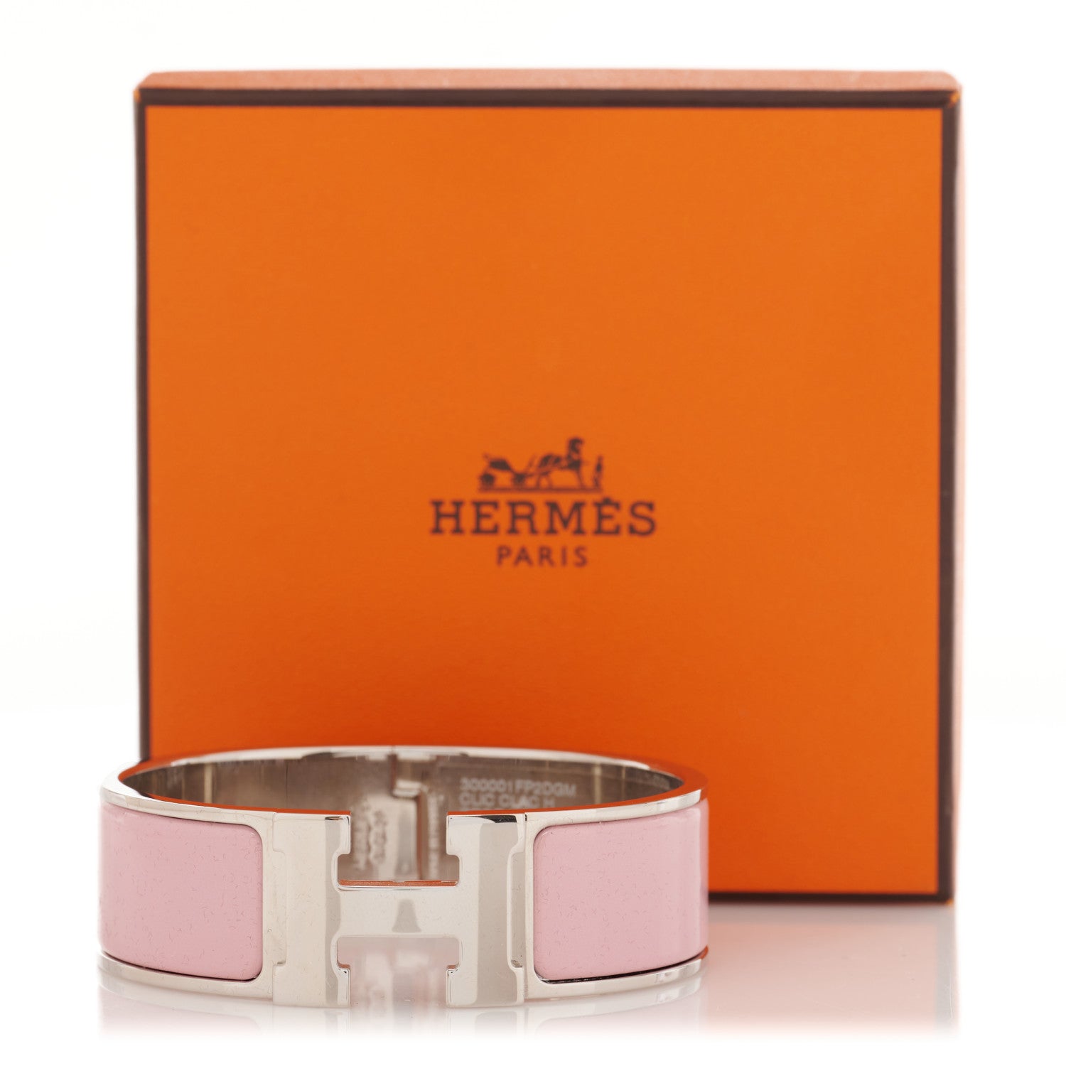 Hermes Enamel Wide Clic Clac H Bracelet GM Rose Nacarat 5 of 5