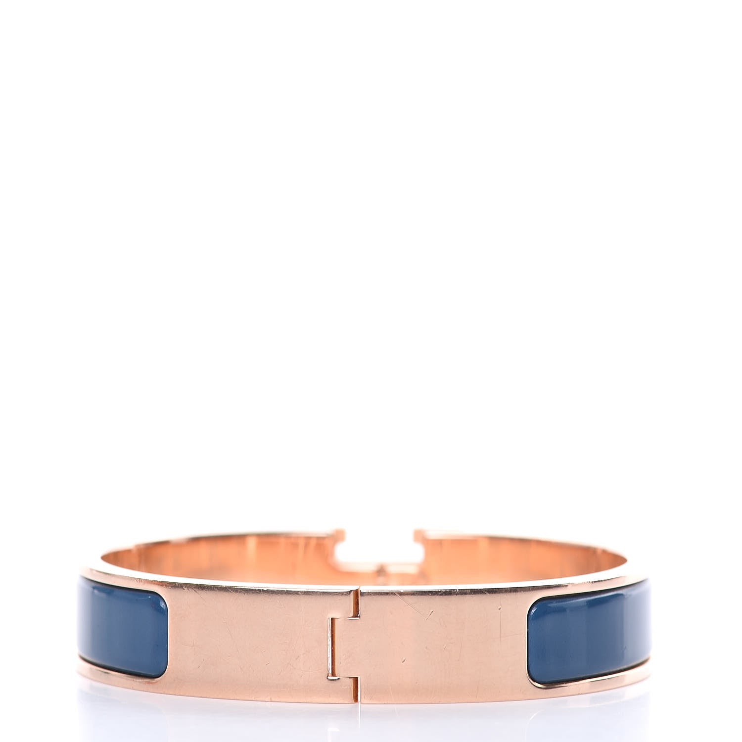 Hermes Enamel Narrow Clic Clac H Bracelet PM Bleu De Genes 3 of 6