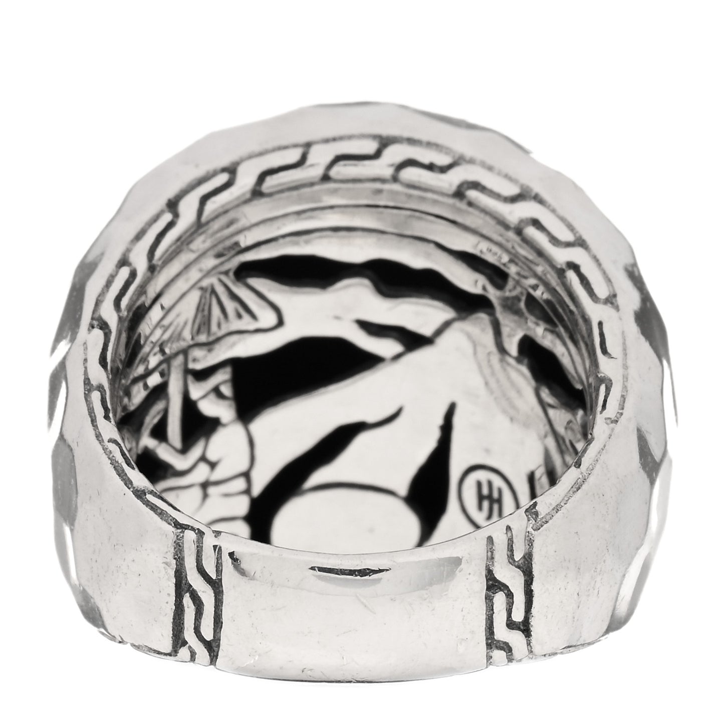 Sterling Silver Palu Hammered Dome Ring 54 7