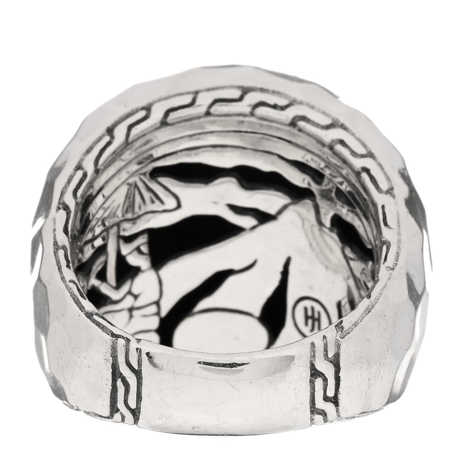 John Hardy Sterling Silver Palu Hammered Dome Ring 54 7 4 of 6