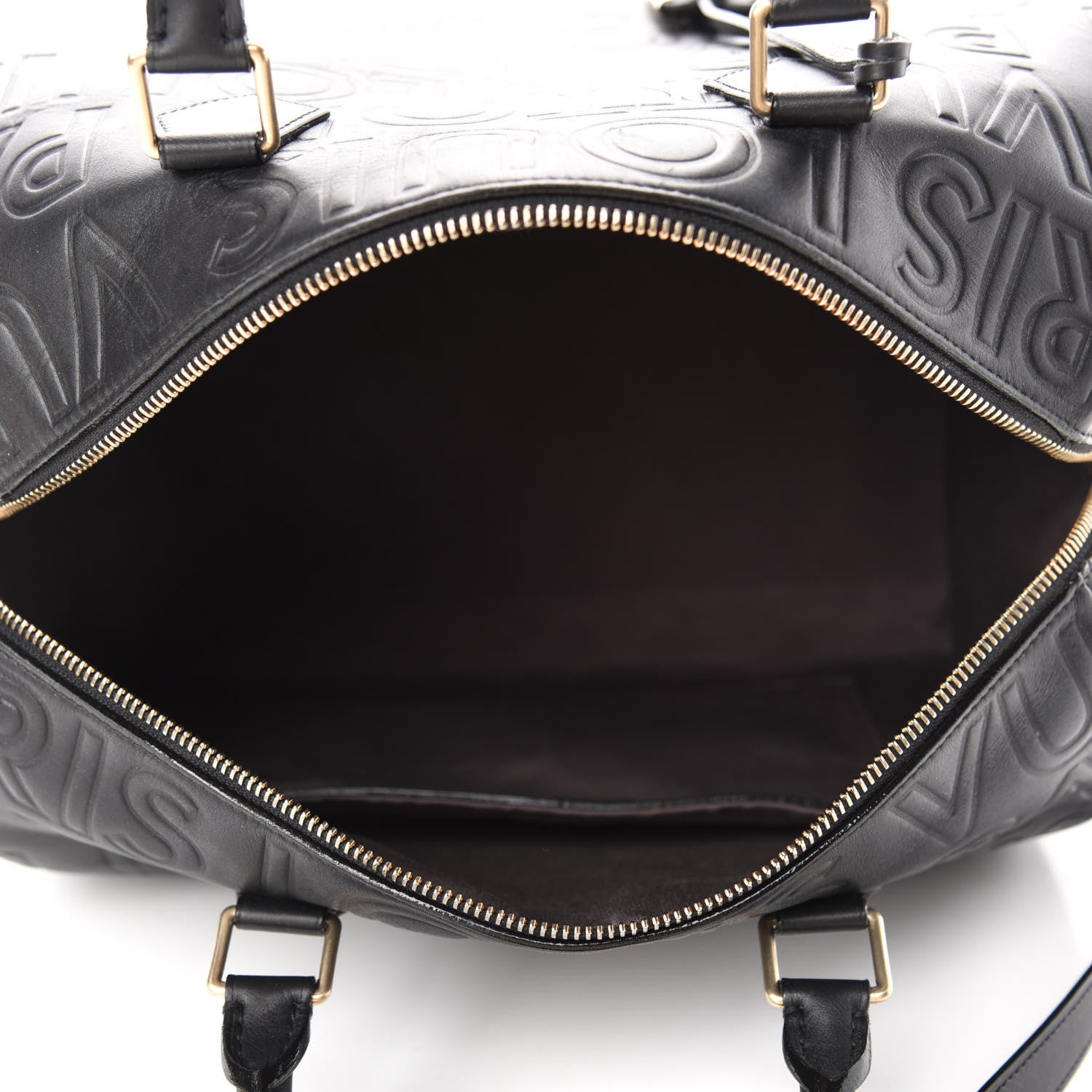 Louis Vuitton Calfskin Embossed Speedy Cube 30 Black 5 of 10