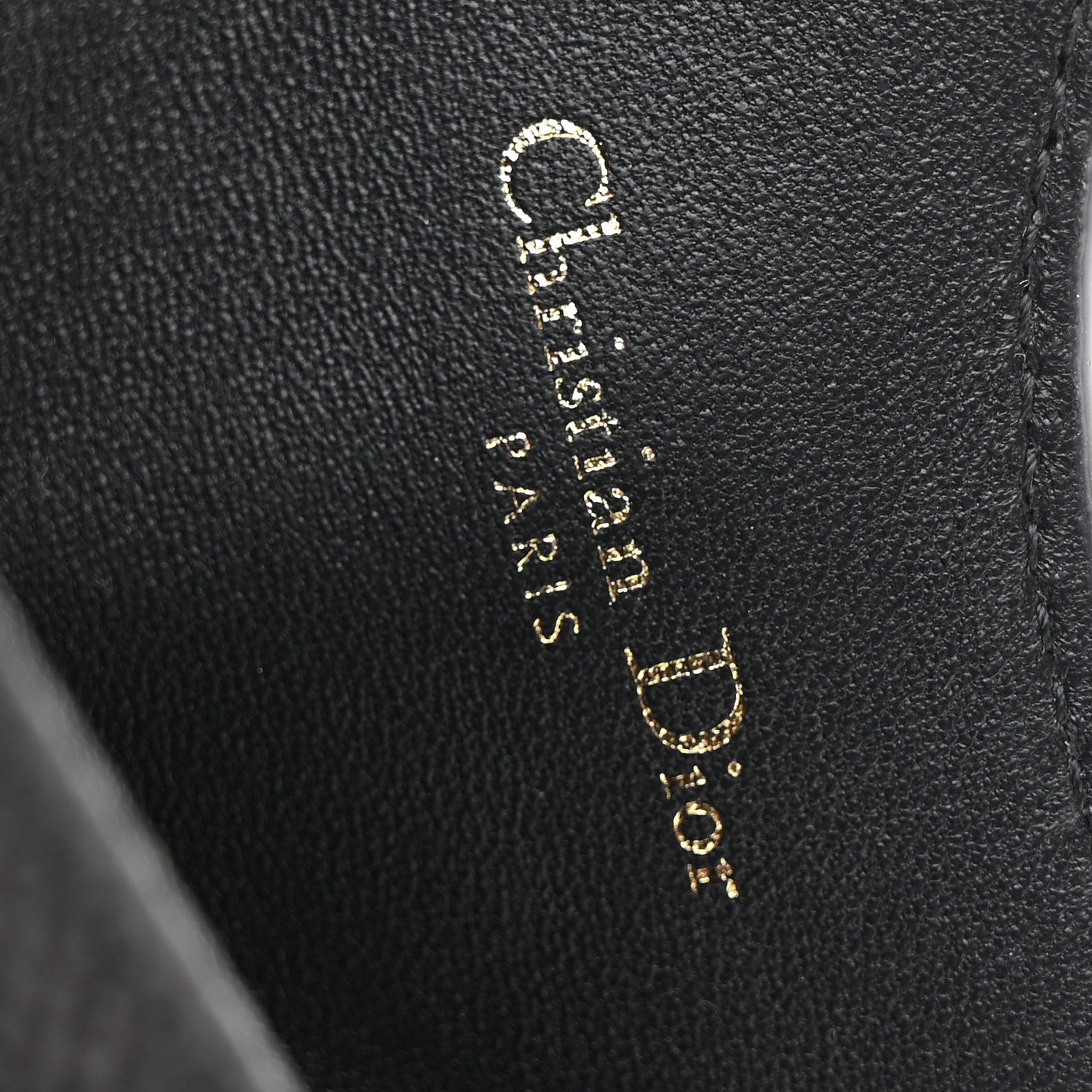 Christian Dior Grained Calfskin Saddle Card Holder Black 6 of 7