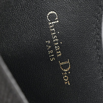 Christian Dior Grained Calfskin Saddle Card Holder Black 6 of 7