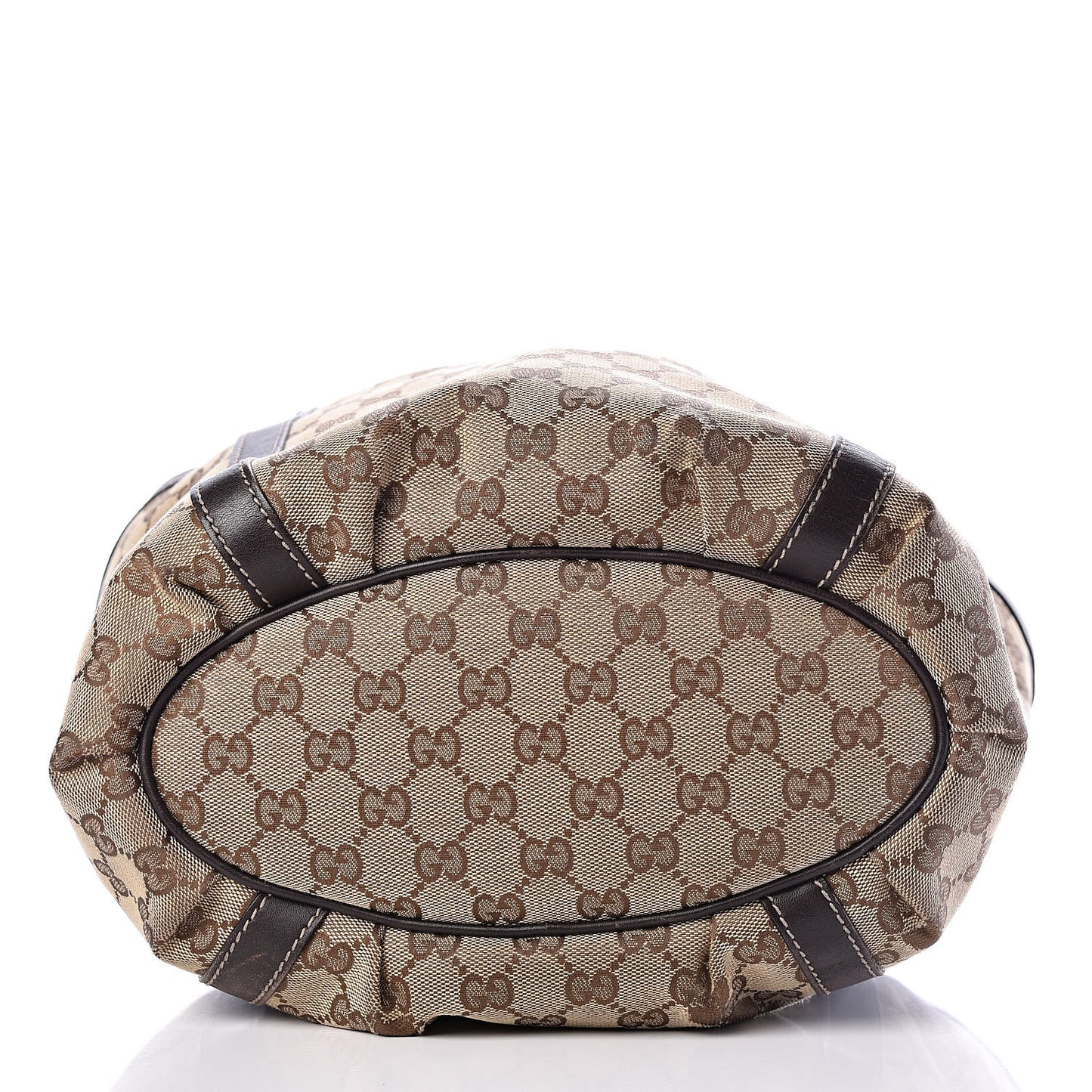 Monogram Medium D Gold Tote Bag Brown