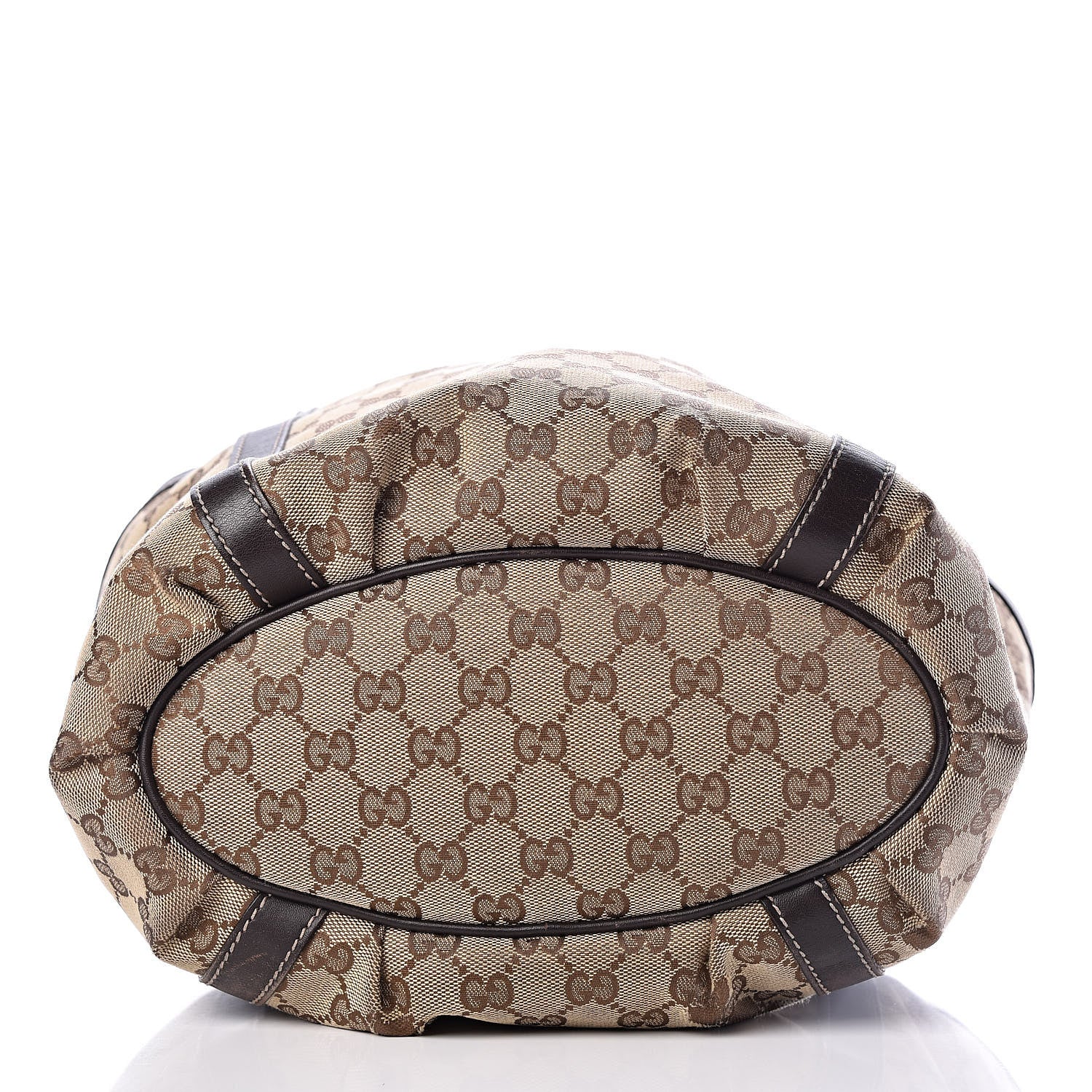 Gucci Monogram Medium D Gold Tote Bag Brown 15 of 15
