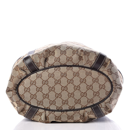 Gucci Monogram Medium D Gold Tote Bag Brown 15 of 15