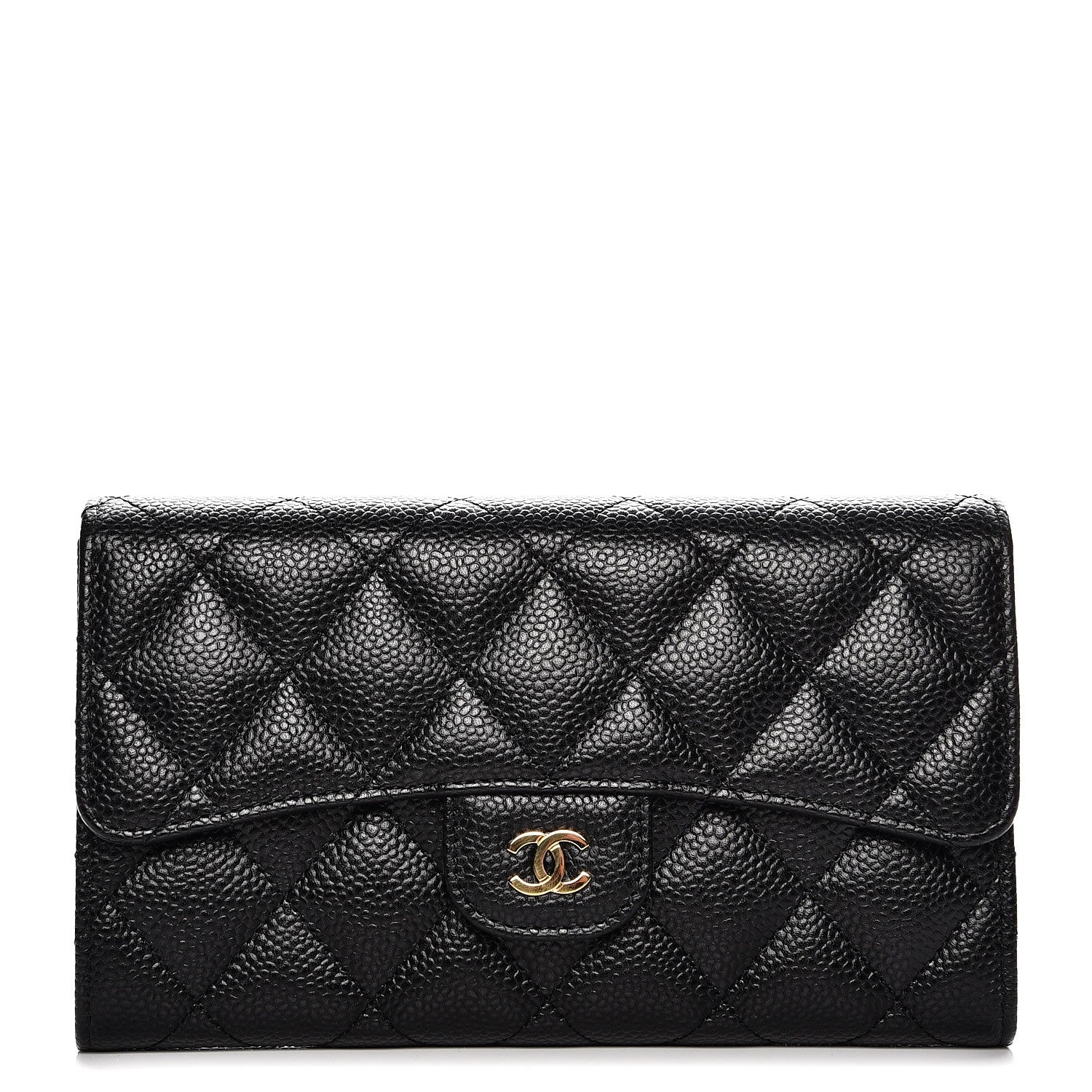 Chanel Caviar Quilted Large Flap Wallet Black 1 of 9