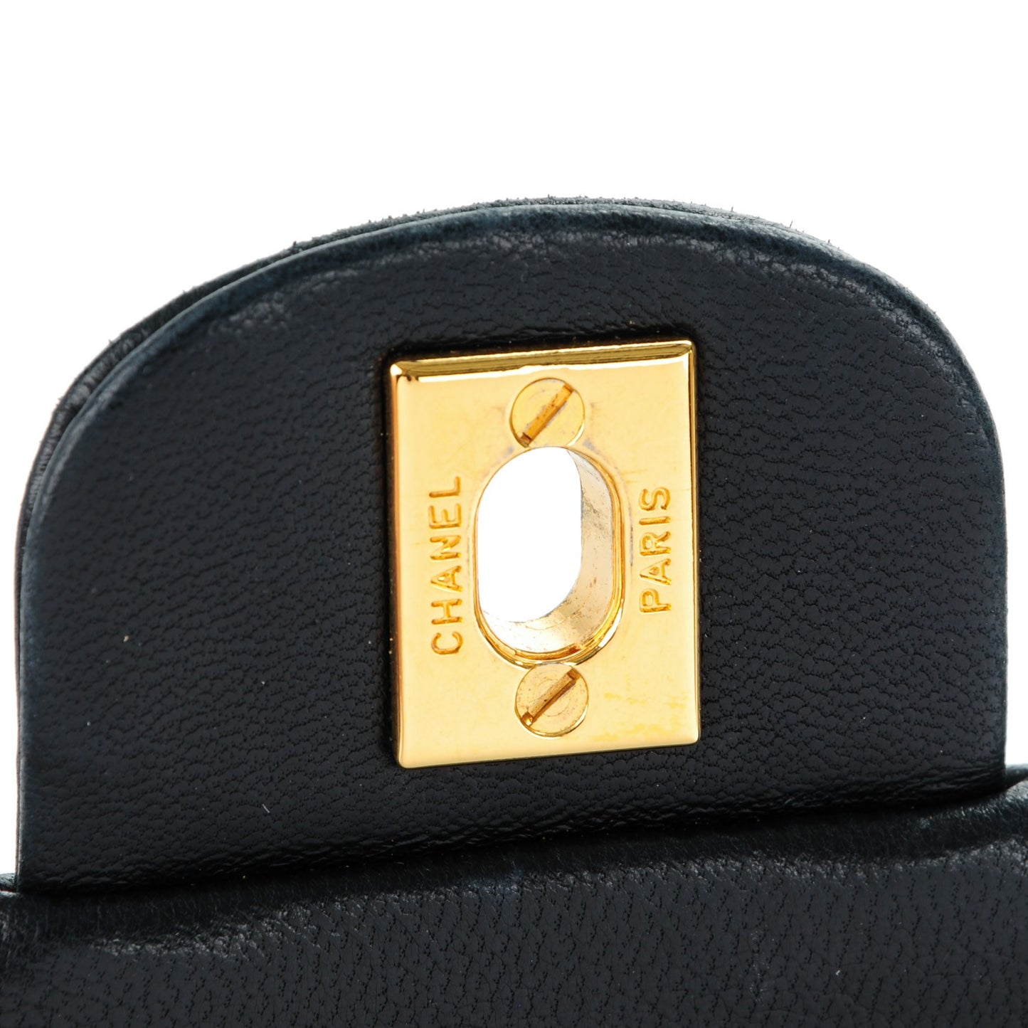 Lambskin Quilted Small Double Flap Black
