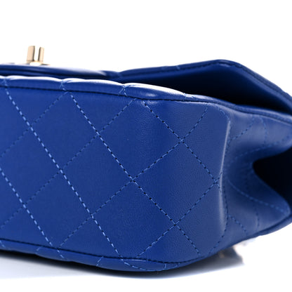 Chanel Lambskin Quilted Mini Top Handle Rectangular Flap Dark Blue 6 of 10