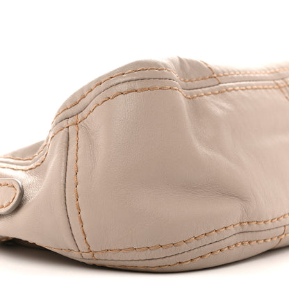 Prada Soft Calfskin Stitched Shoulder Bag  Argilla 9 of 14