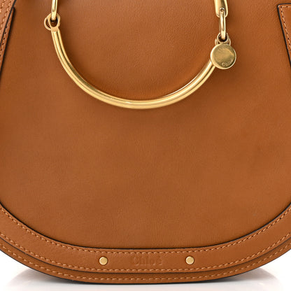 Chloe Calfskin Suede Medium Nile Bracelet Bag Caramel 8 of 12