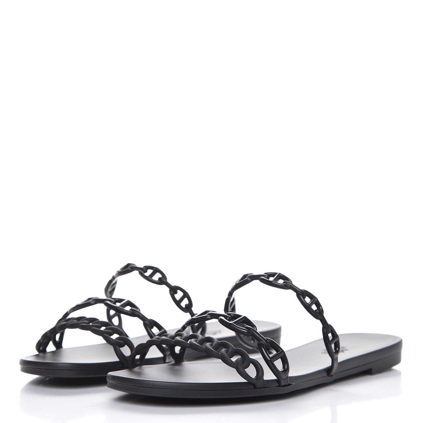 Rubber Chaine d'Ancre Rivage Sandals 41 Black