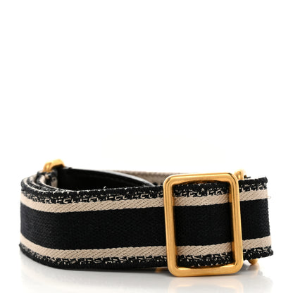 Christian Dior Canvas Embroidered Shoulder Strap Black 2 of 5