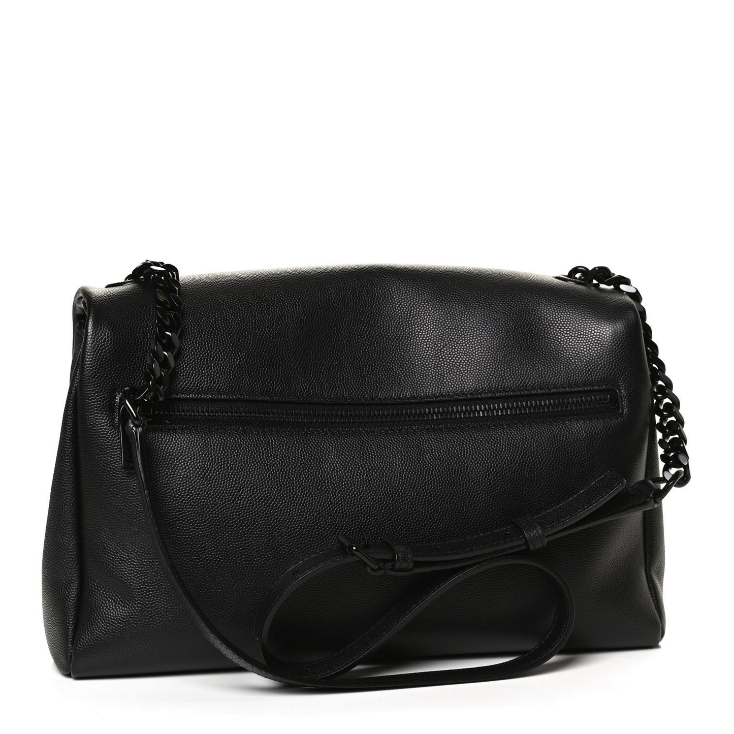Grain De Poudre Medium West Hollywood Monogram Fold-Over Black