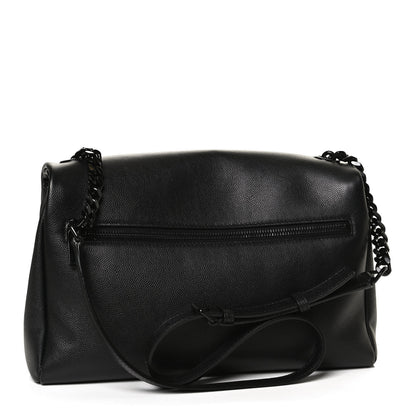Saint Laurent Grain De Poudre Medium West Hollywood Monogram Fold-Over Black 3 of 10