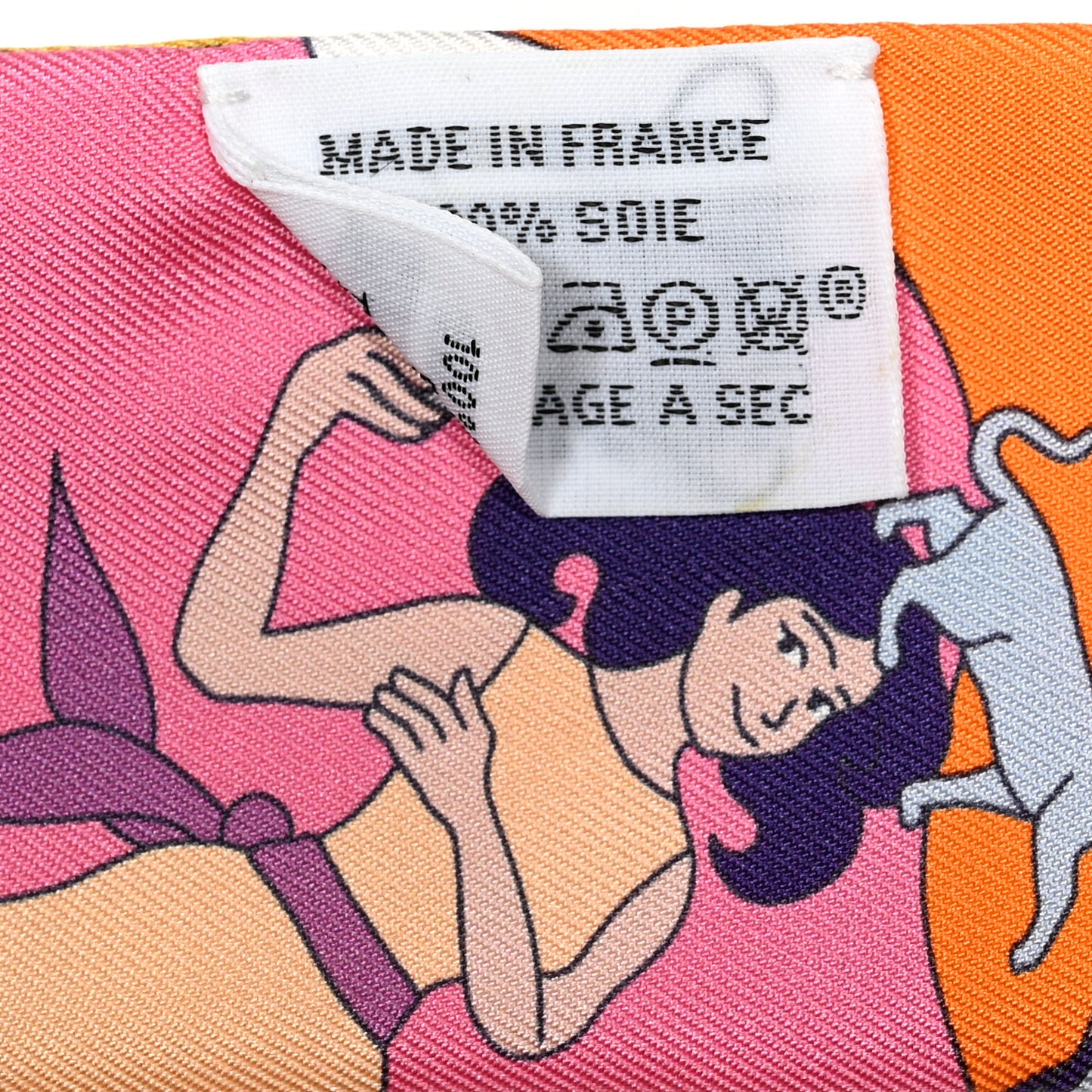 Silk Carres Volants Twilly Orange Rose Malaba