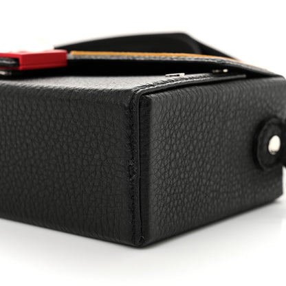 Fendi Vitello Cuoio Romano Monster Eyes Bi-Color Baguette Trunk Black Yellow 9 of 9