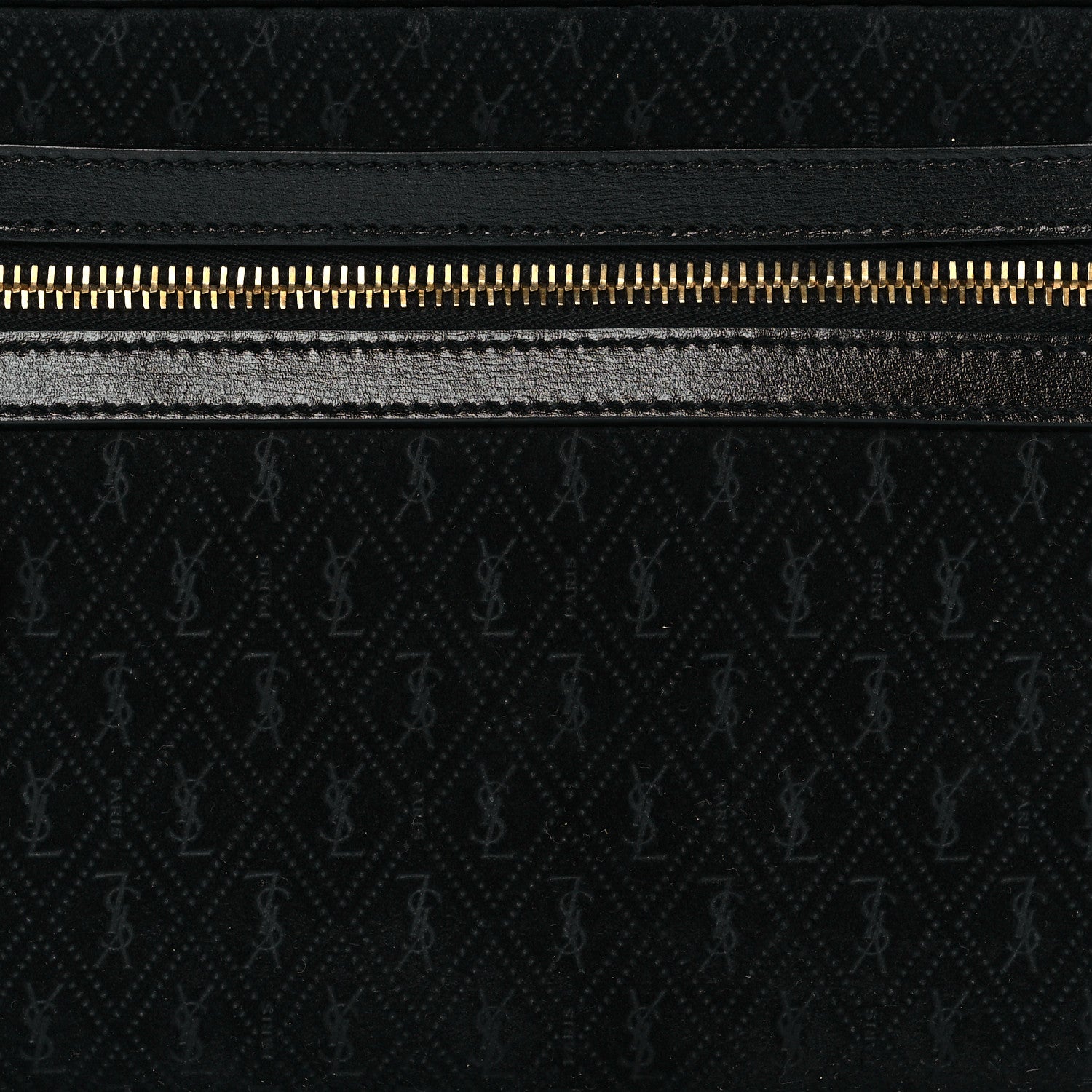 Saint Laurent Suede Monogram All Over Camera Bag Black 7 of 9