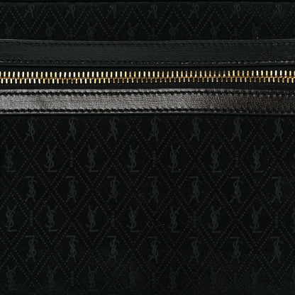 Saint Laurent Suede Monogram All Over Camera Bag Black 7 of 9