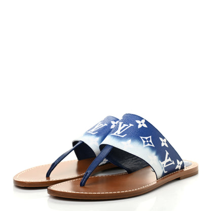 Louis Vuitton Monogram Escale Palma Sandals 37.5 Blue 3 of 8