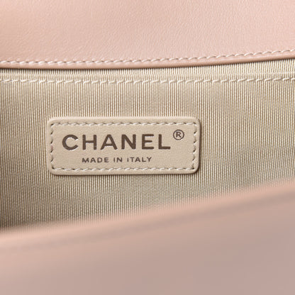 Chanel Calfskin Chevron Quilted Medium Boy Flap Beige 8 of 11