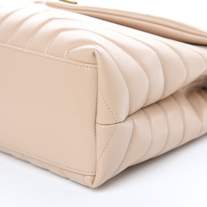 Saint Laurent Calfskin Y Quilted Monogram Medium Loulou Chain Satchel Nude Powder 9 of 12
