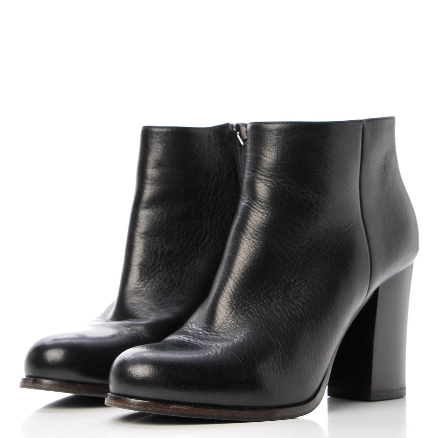 Calfskin Ankle Boots 37.5 Black
