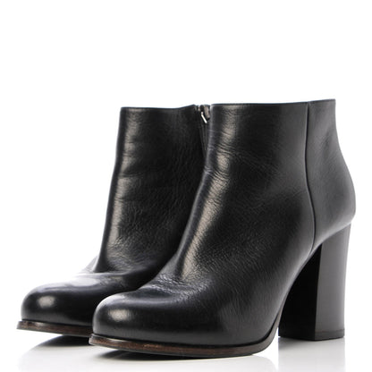 Prada Calfskin Ankle Boots 37.5 Black 3 of 10