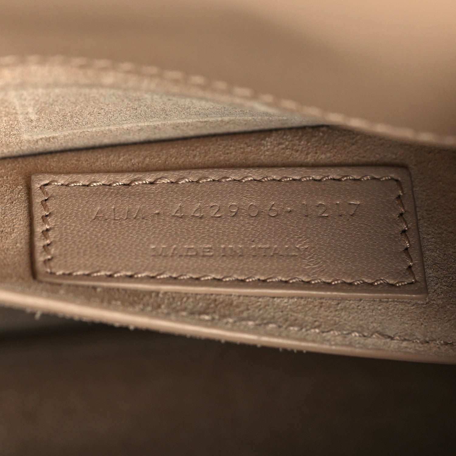 Saint Laurent Calfskin Medium Monogram Sunset Dark Beige 7 of 9